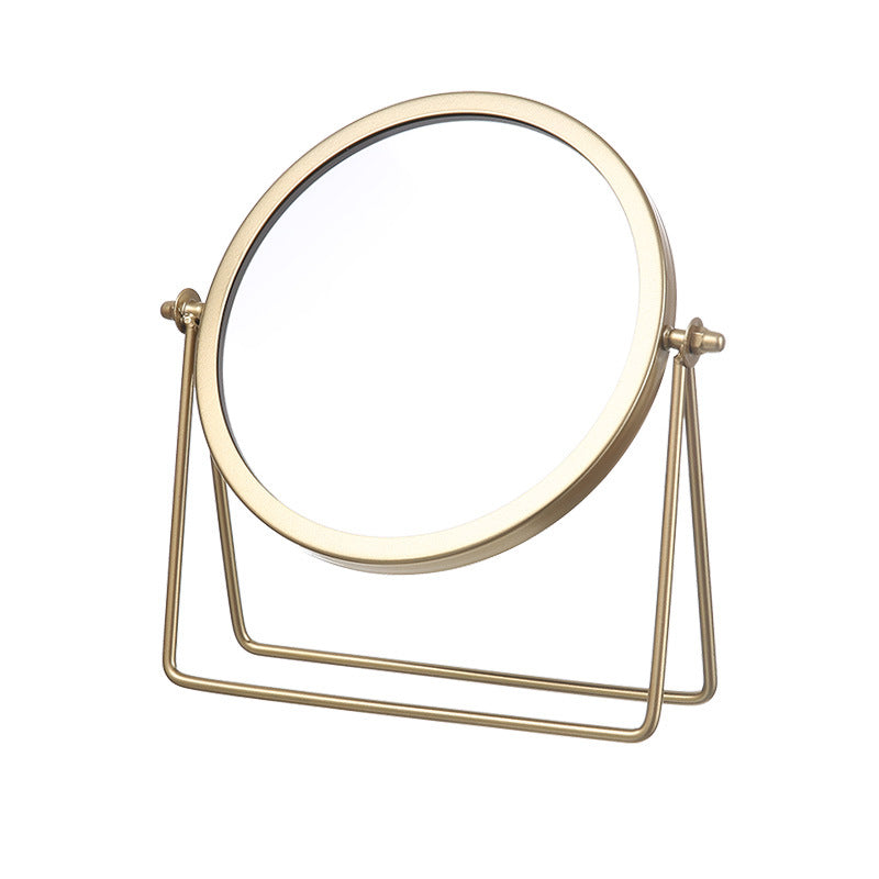 Desktop single-sided student dormitory desktop makeup mirror for home iron storage home standable glass mirror dressing table