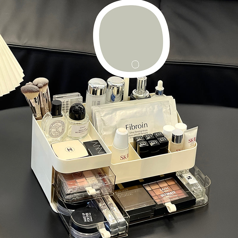 Bedroom vanity mirror desktop makeup mirror dressing table desktop storage large capacity plastic for home home table mirror
