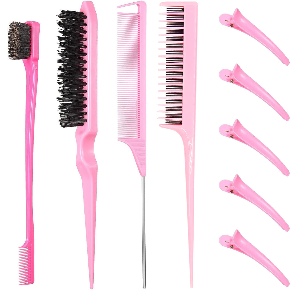 Hairdressing comb, three rows of pointed tail comb, fluffy hair, hair comb, hair cleaning tool, various combs, cleaning brush