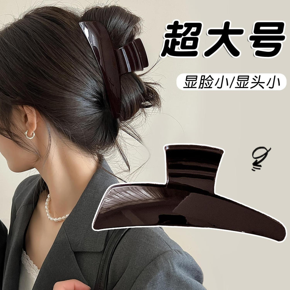 Niche stylesense of designkoreanelegant large hairpin female back of head hair clip casualeasiest for match shark clip