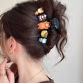 Bear claw clip - orange - 12cm
