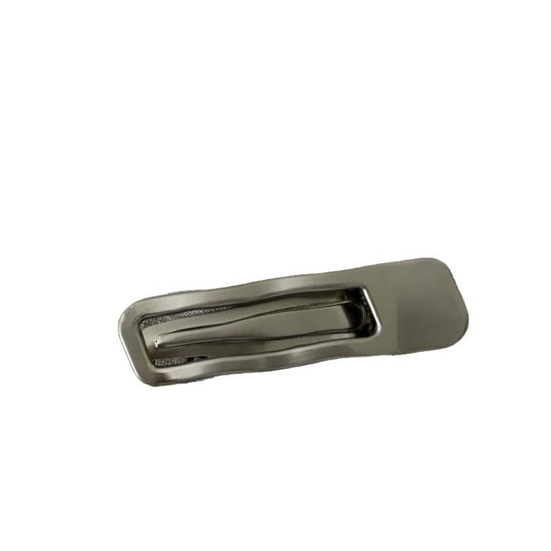 Cold style hairpin metal silver wavy line hairpin side bangs clip female forehead broken hair duckbill clip headwear