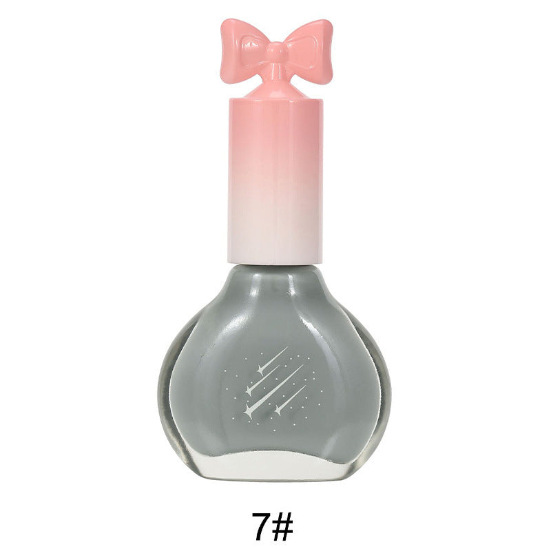 Nail polish, no baking, quick drying, non-tearable, nude color, sequined bottom oil, wine red cherry oily nail polish, wholesale