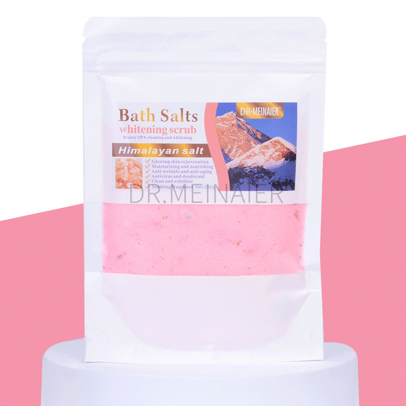 petal aromatherapy sea salt body scrub bath salt 250g bath exfoliation cleansing and smoothing foreign trade wholesale