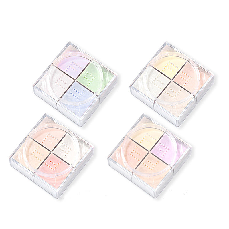 Novo lightweight seamless quad setting powder - oil control, long-lasting, waterproof makeup for students