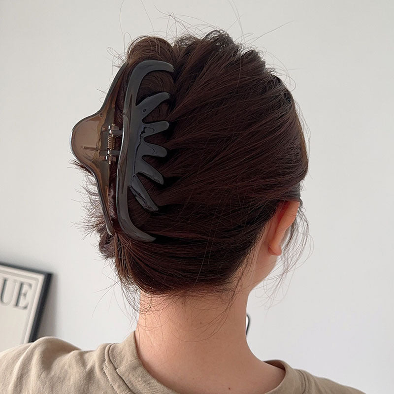 New pumpkin translucent round clip large hair volume hair clip casualeasiest for match clip hair shark clip