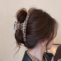 Classy large leopard print gripper casualretro hair card popular back of the head hair volume elegant shark clip