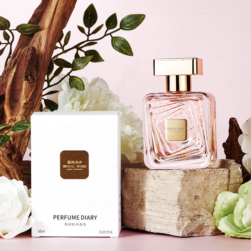 Perfume diary whirlwind gold foil perfume peony floral fruity fragrance long-lasting light fragrance nature fresh women's perfume 50ml