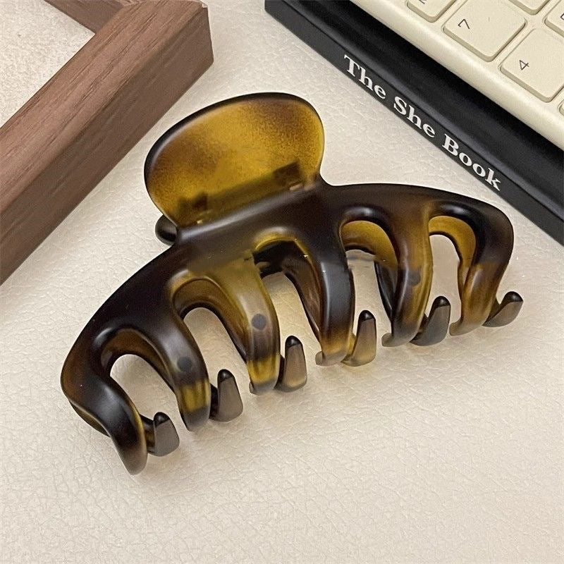 Simple korean style acrylic shark clip - high-end, elegant hair clip for the back of the head - large hair claw clip for women - new 2026 collection