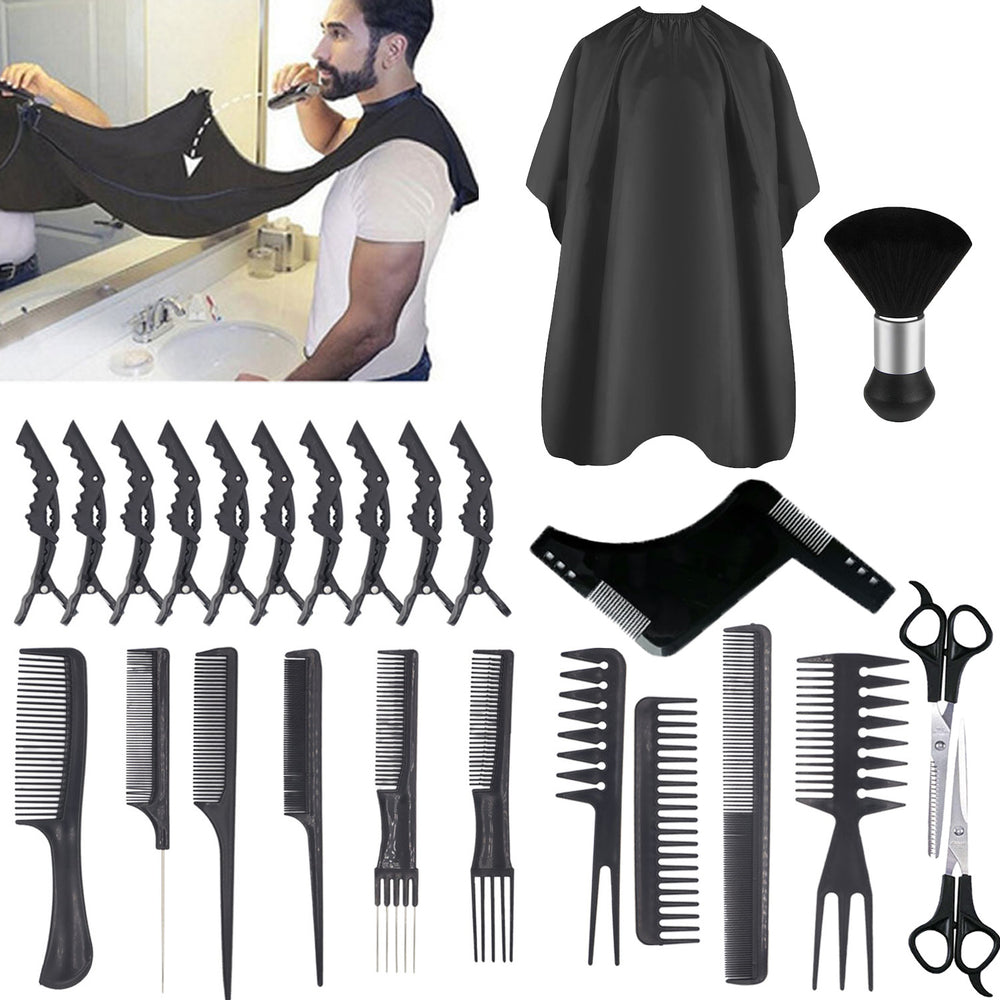 Amazon bestselling men's hairdressing tool styling kit beard shaving comb hairdressing cape hair dye cape