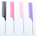 hot-selling 21cm hairdressing steel needle comb, pointed tail comb, plastic comb, pointed tail comb, hairdressing tools, spot wholesale