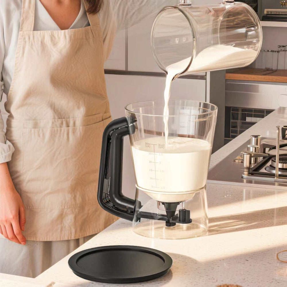 Temu new batter dispenser batter funnel cup cake handheld dispenser measuring cup baking tool
