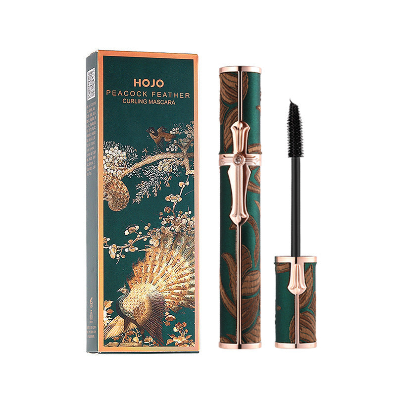 Hojo peacock feather curling mascara - volumizing, lengthening, defined lashes, long-lasting, waterproof, smudge-proof