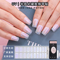 Uv gel nail art stickers - hardening lamp required - european & american aurora style - cross-border semi-cured nail stickers - custom options available
