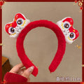 New year's headband for women, chinese style, spring festival hair accessories, adult kids, new year greetings, cute stuffed year of the snake headband, face wash headwear