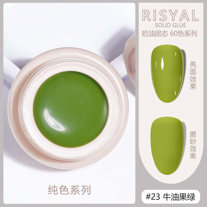Risyal icy solid gel polish 5ml - smooth cream gel nail polish, japanese style nail polish for nail salons