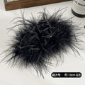 Pure desire ins style ostrich feather hairpin, back of the head, hair clip, headwear, shark clip, super fairy, high-end hair accessories