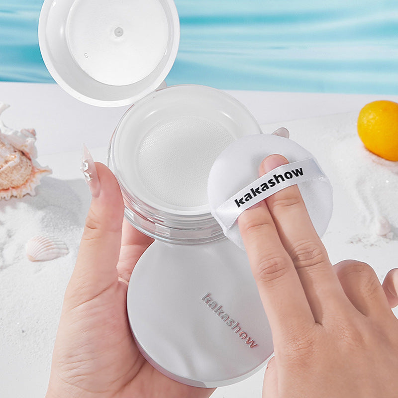 Kakashow ice skin touch water loose powder clear and compliant oil control makeup long-lasting waterproof non-removing makeup setting powder