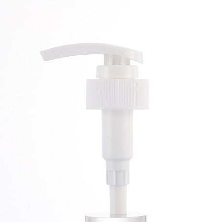 Factory direct: in-stock 32-tooth white lotion pump - long spout press-down cosmetic body lotion dispenser, plastic pump head