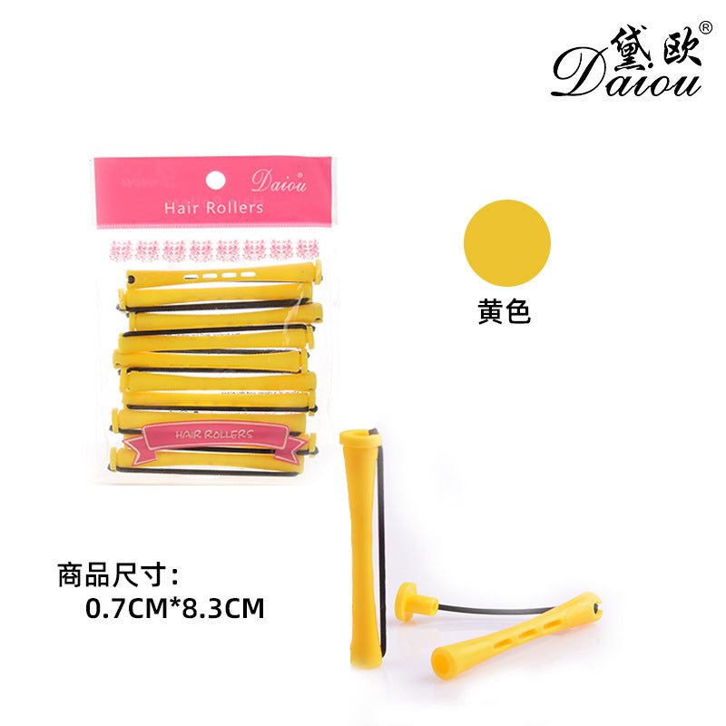American cold perm bar, curling bar, curling iron, plastic perm rubber band, hairdressing tool, covered hair roll, in stock wholesale