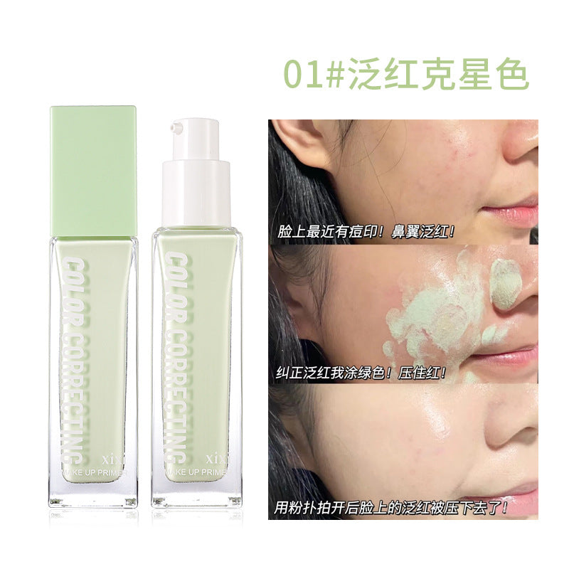 Xixi clear isolation cream makeup primer hydrating concealer oil control brightening modify skin color invisible pores makeup primer