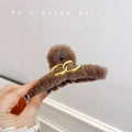 Double c label cross dark brown-13cm
