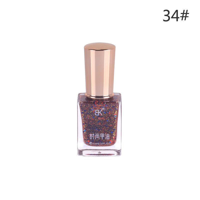 Bk summer new arrival: 36-color trendy oil-based nail polish - peel-off, no-bake, long-lasting, smudge-proof, brightening manicure