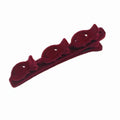 Broken hair storage clip red braided hair clip female princess head flocking fluffy bangs clip side duckbill clip headwear