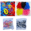 hot seller: 50-piece disposable black & colorful hair ties - gentle on hair, perfect for kids' hair buns, braids, and ponytails