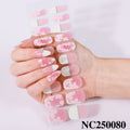 Zhengxiang cross-border french gel manicure stickers waterproof flash ice transparent european and american semi-baked nail stickers customized gel nail