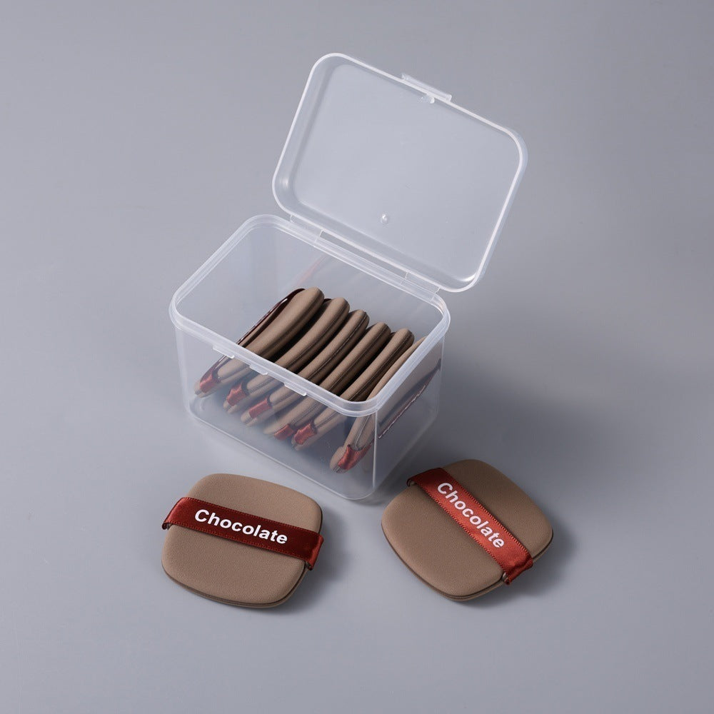 Little girl chocolate biscuit powder puff super soft and compliant wet and dry dual use air cushion powder puff liquid foundation sponge makeup powder puff