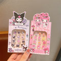 Kids' nail sticker set - cute princess designs, removable hard false nails, nail art for girls, adorable cartoon gifts for women