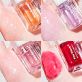 Kiss beauty watery translucent lip oil for women plump lips moisturizing lip gloss pearlescent shimmer mirror lip glaze
