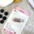 Diamond-studded seamless hair clip - translucent pink