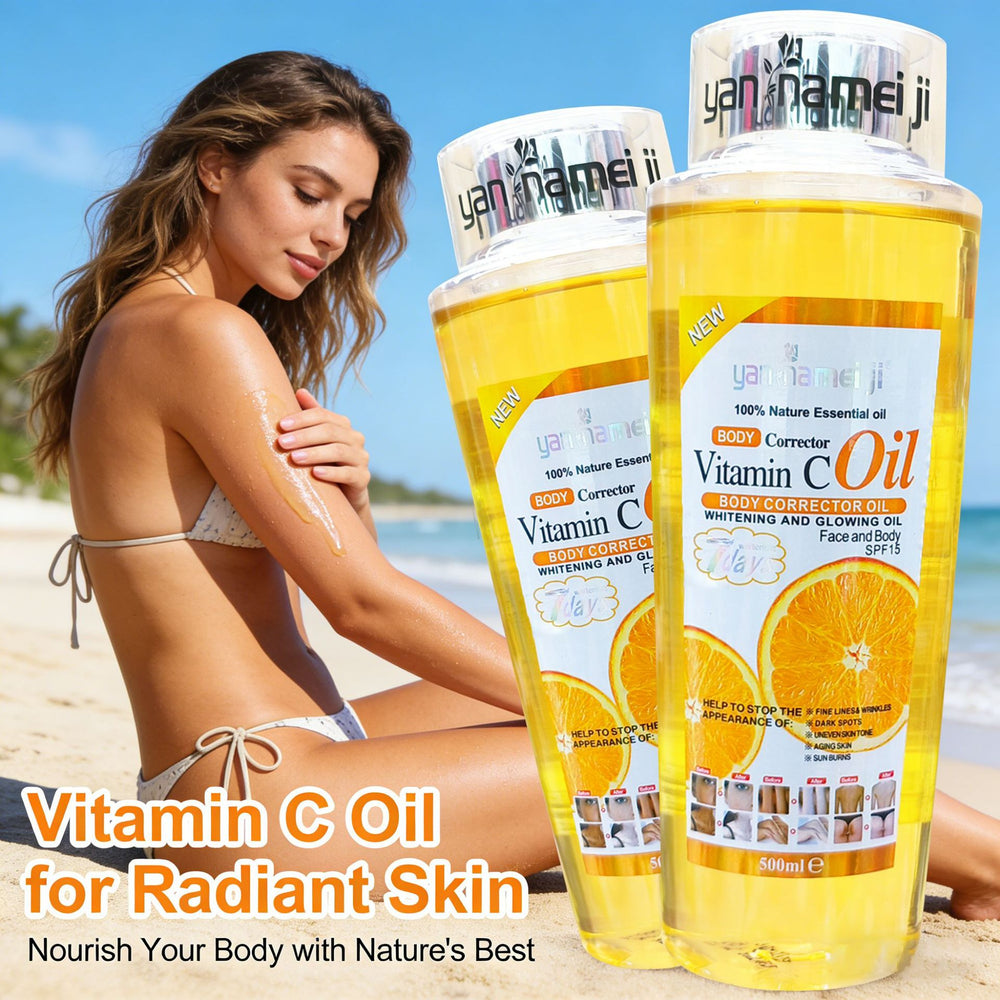 vitamin c essential oil brightening and moisturizing 500ml facial body massage oil moisturizing and blackening skin care vc oil