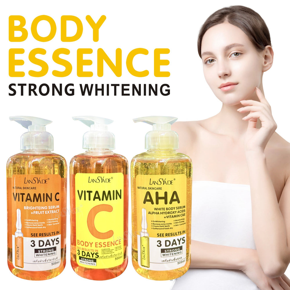 aha essence milk, fruit acid repair, black essence, moisturizing and moisturizing, whole body vitamin c body lotion, export