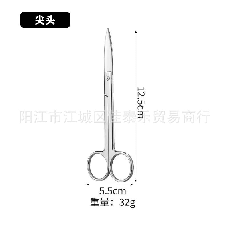 Wholesale stainless steel scissors, elbow, straight tip, thickened thread, large and small scissors, seam scissors, beauty tools