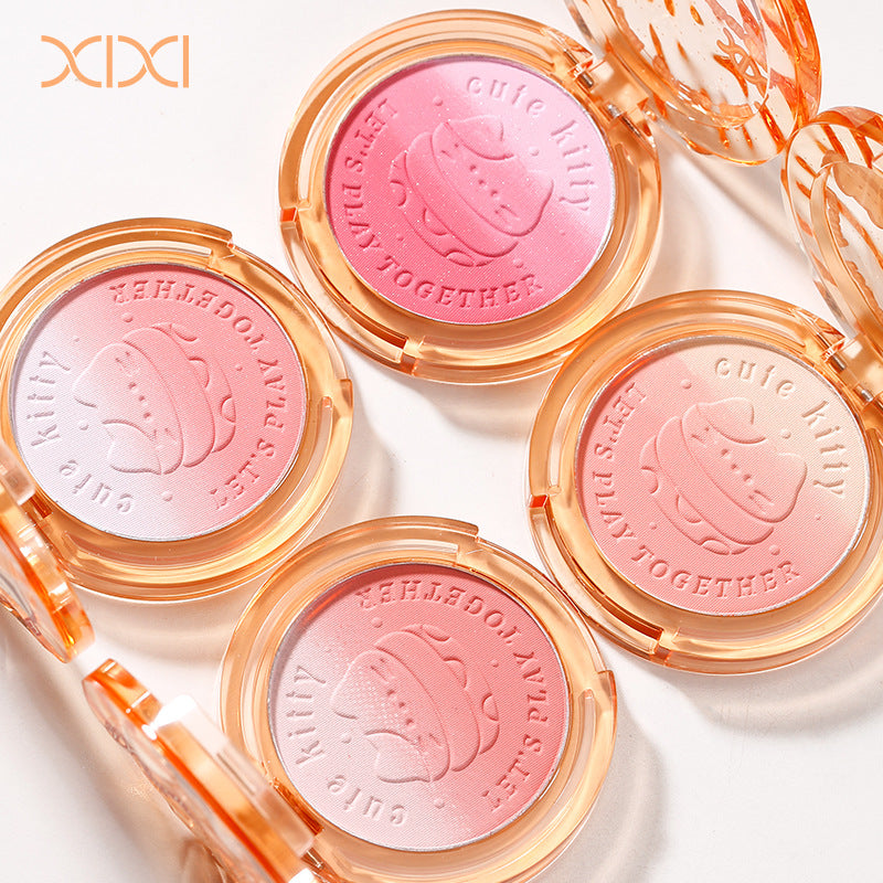 Xixi maoqu baking two-color gradient blush expansion and shrinkage color brightening and contouring all-in-one palette nature nude makeup rouge
