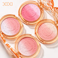 Xixi maoqu baking two-color gradient blush expansion and shrinkage color brightening and contouring all-in-one palette nature nude makeup rouge