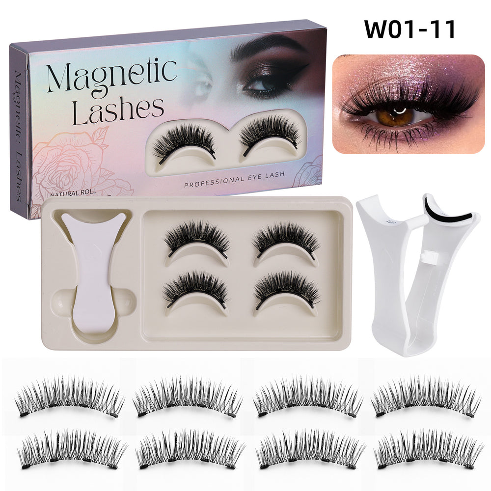 Amazon's best-selling eyelash all-in-one box, stereo thick magnetic false eyelash storage box, one-piece clip set