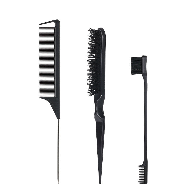 Hairdressing comb, three rows of pointed tail comb, fluffy hair, hair comb, hair cleaning tool, various combs, cleaning brush