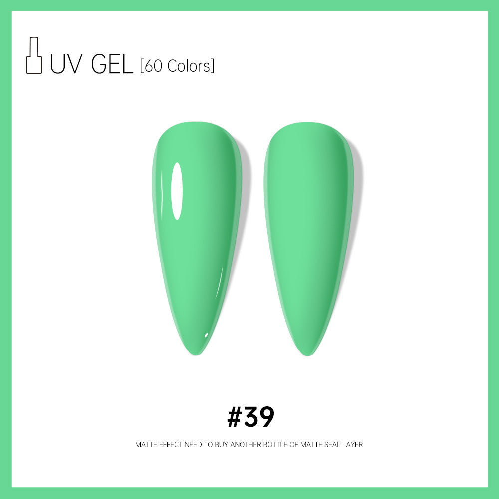 Risyal cross-border exclusive: 60 colors of 15ml gel nail polish - includes basic gel, cat eye gel, and more