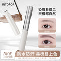 Intopop velvet mist long-lasting brow tint - waterproof, sweat-proof, smudge-proof, natural hair-like definition, wild brow look, light brown