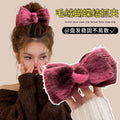 Fabric knittingbows hairpin korean style sweeteasiest for match back of head clip niche styleclassy hair accessories headwear for women