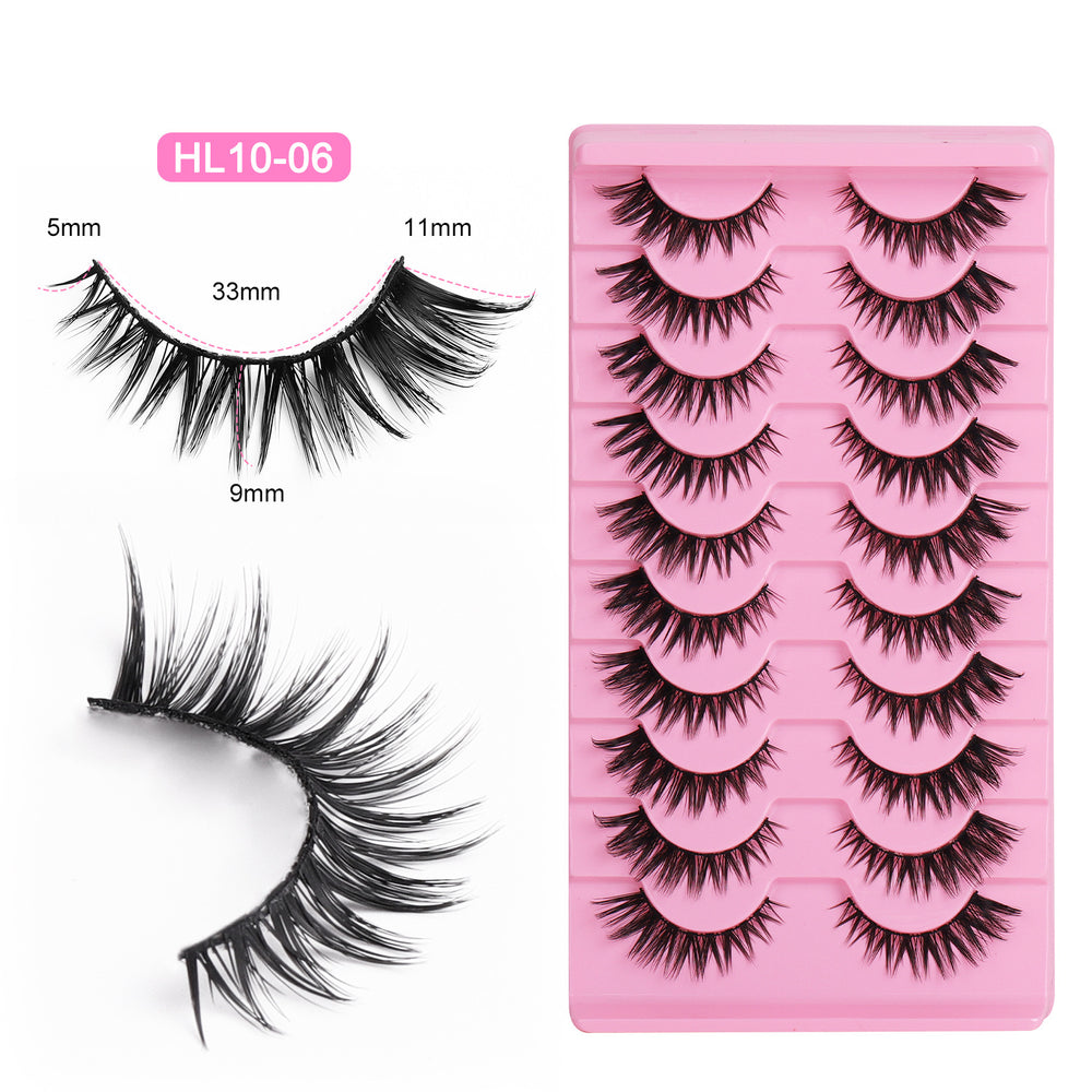 Bestselling faux fox eye lashes for export - dense, dd curl, russian volume, one-piece, hard band false eyelashes - qingdao
