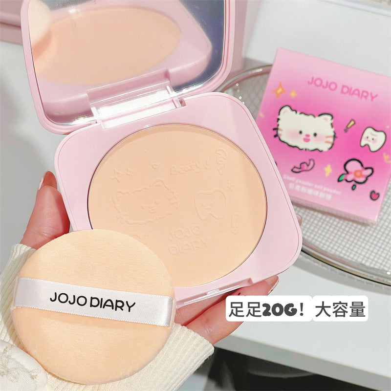 Jiujiu diary shell cat powder cake soft focus oil control concealer touch up makeup setting waterproof anti-sweat non-removing makeup foundation