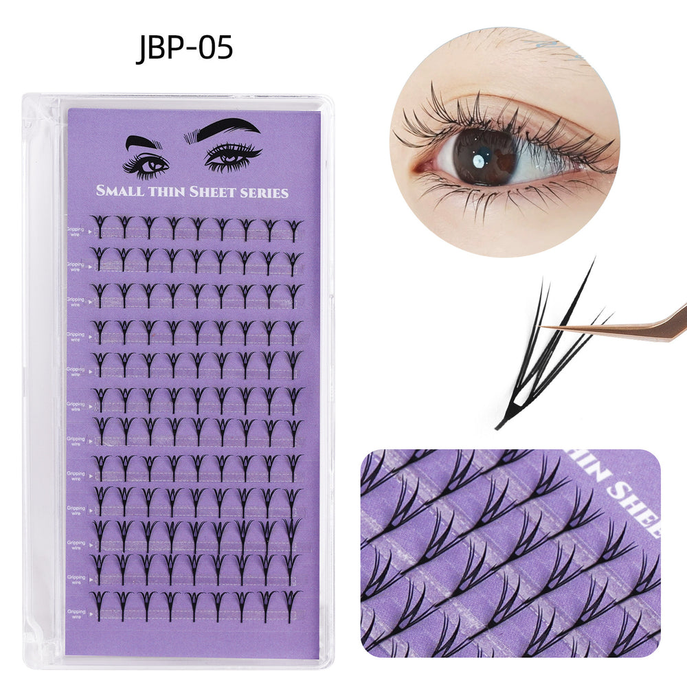 Eyelash grafting comic eyelashes d-curved ultra-fine and thin artificial electric eye all-in-one beauty implantation eyelashes