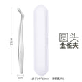 Round head gold feather clip + plastic box