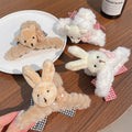 Cartoon rabbit clip high-end stuffed clip cute hair clip 2024 furry bear shark clip hair clip hair accessories
