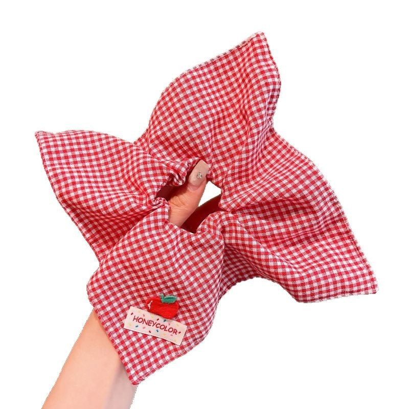 Floral kids square scarf large intestine hair tie girl 2025new arrivaltie ponytail hair rope female princess ball head headwear